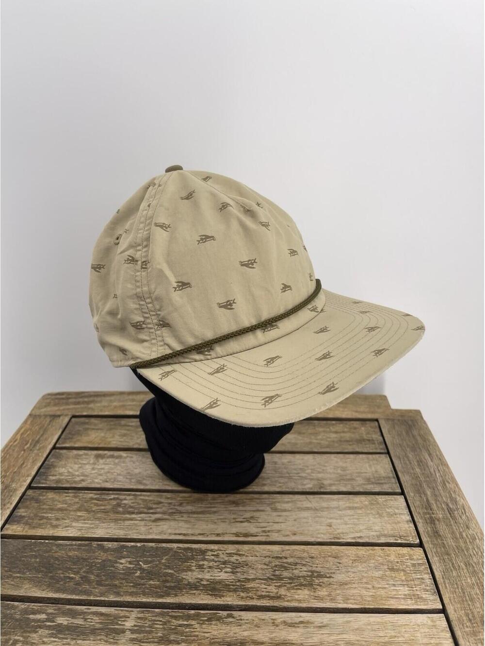 Vintage Patagonia Beige Strapback Duck Spoon Long Bill Cap Y2K